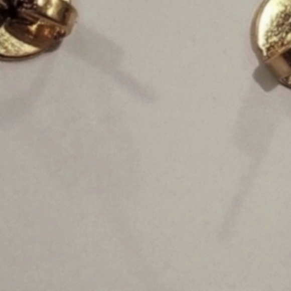 Tory Burch Gold and Cream Heart Earrings - Picture 3 of 3